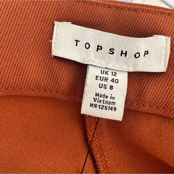 Topshop Polyester Wide Leg Button Flowy Pants in M Women’s size 8. - Picture 6 of 8